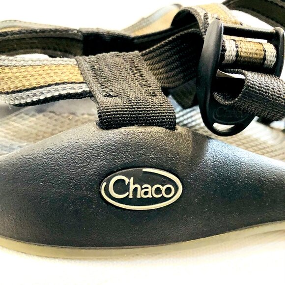 Chaco Men's Sport Sandal in Black Grey and Tan Size M8 - Picture 12 of 12